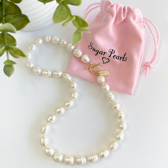 Baroque Pearl Necklace with 14K Round Toggle - Picture 2 of 5